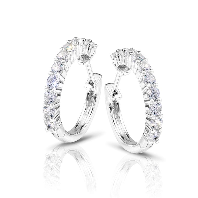 Sterling Silver Eternity Earrings